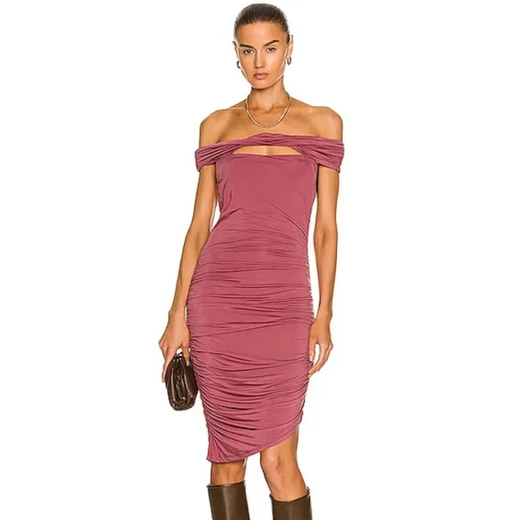 strapless open back dress Paloma One Shoulder Knit Maxi Dress with Flowers main image 0